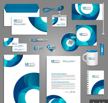 藍色圓形VI設計 塑造企業形象的藝術